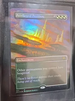 MAGIC THE GATHERING PRIVILEGED POSITION FOIL BORDERLESS DOUBLE MASTERS 385 MINT - Image 1