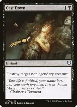 Cast Down 112 CMR Bastien Deharme 2020 Instant MTG Black Removal Nonlegendary EN - Image 1