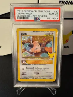 PSA 10 Gem Mint Cleffa 20/111 Celebrations Classic Collection Pokemon Card - Image 1