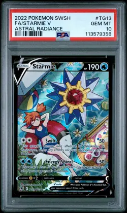 2022 POKEMON SWORD & SHIELD ASTRAL RADIANCE #TG13 FULL ART/STARMIE V PSA 10 - Image 1