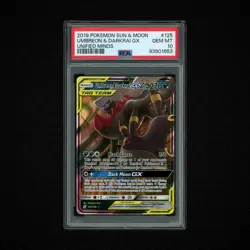 Umbreon & Darkrai GX 125/236 Unified Minds Holo PSA 10 GEM Mint Pokemon - Image 1
