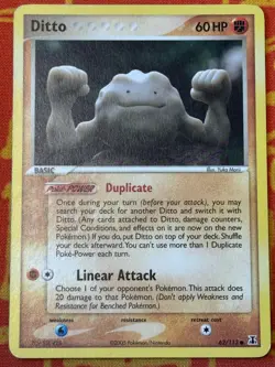 POKEMON TCG GEODUDE DITTO 62/113 NON HOLO LIGHT PLAY EX DELTA SPECIES - Image 1