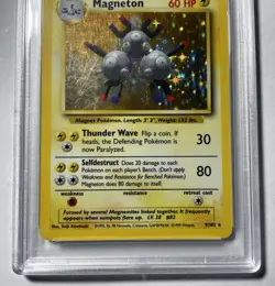 Pokemon TCG Magneton Base Set 9/102 Holo 1999-2000 Wizards Base Set Copyright... - Image 4