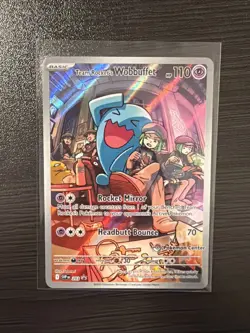Pokemon Center ETB Exclusive Team Rockets Wobbuffet #203 Black Star Promo - Image 1
