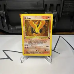 1999 Pokemon 1st Edition Moltres Holo Fossil Set 12/62 LP+ - Image 1