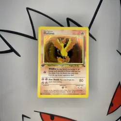 1999 Pokemon 1st Edition Moltres Holo Fossil Set 12/62 LP+ - Image 3