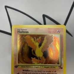 1999 Pokemon 1st Edition Moltres Holo Fossil Set 12/62 LP+ - Image 5