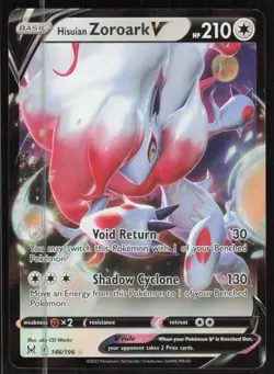 Pokemon TCG SWSH11: Lost Origin #146/196 Hisuian Zoroark V NM - Image 1