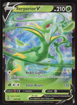 Pokemon TCG SWSH12: Silver Tempest #007/195 Serperior V NM - Image 1