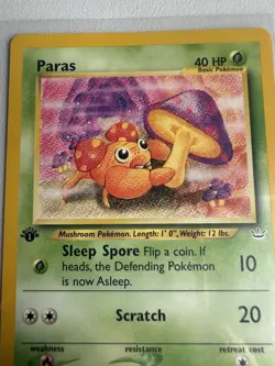 Paras Neo Revelation 47/64 1st Edition WOTC Vintage Pokemon - Image 2