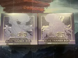 Pokemon TCG Pokemon Center Chilling Reign Elite Trainer Box Pair Sealed - Image 1