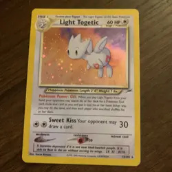 Pokemon TCG Holo Ultra Rare Light Togetic Neo Destiny 15/105 Light Play - Image 3