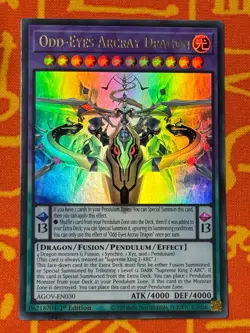 YUGIOH ODD-EYES ARCRAY DRAGON ULTRA RARE 1ST NM AGOV-EN030 - Image 1