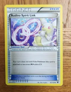 Uncommon Audino Spirit Link Pokemon Trainer Card, Fates Collide Set 92/124 - Image 1