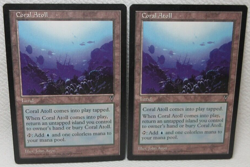 CORAL ATOLL X2 MAGIC THE GATHERING VISIONS VINTAGE MTG CARD #369 - Image 1
