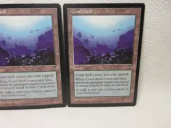 CORAL ATOLL X2 MAGIC THE GATHERING VISIONS VINTAGE MTG CARD #369 - Image 4