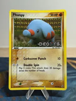 Phanpy 69/107 EX Deoxys Reverse Holo Foil Stamped Pokemon Card Yuka Morii Art MP - Image 1