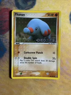 Phanpy 69/107 EX Deoxys Reverse Holo Foil Stamped Pokemon Card Yuka Morii Art MP - Image 2