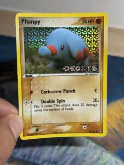 Phanpy 69/107 EX Deoxys Reverse Holo Foil Stamped Pokemon Card Yuka Morii Art MP - Image 3
