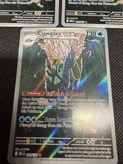 LOT OF (3) Clawitzer 141/132 Pokemon TCG Card Mega Evolution Illustration Rare - Image 4