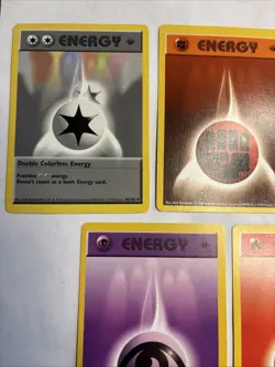 Pokemon 1st Edition (1999) Base Set 5 Energy Card Lot ~ VTG LP - Image 2