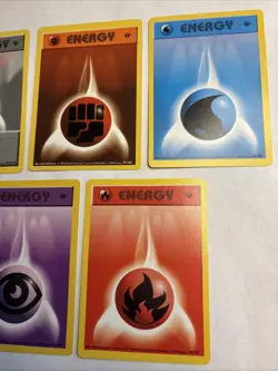 Pokemon 1st Edition (1999) Base Set 5 Energy Card Lot ~ VTG LP - Image 3