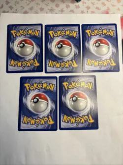 Pokemon 1st Edition (1999) Base Set 5 Energy Card Lot ~ VTG LP - Image 5