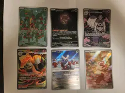 Pokemon Mega Evolution Card Lot - 6 Cards Illustration Rare, Full Art - Image 1