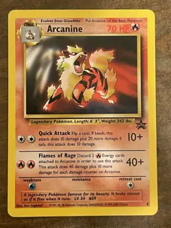 Arcanine 6 Black Star Promo Pokemon Card - Image 1