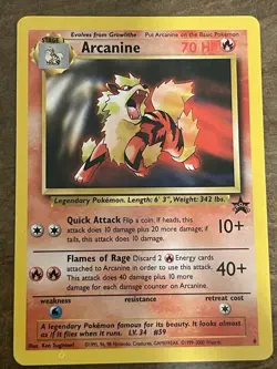 Pokemon TCG Arcanine #6 Black Star Promo Card WOTC - Image 1