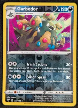 Garbador 2020 Vivid Voltage Reverse Holo Rare Pokemon Card 111/185 (NM) - Image 1