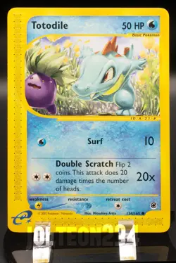 Pokemon TCG Card - Totodile 134/165 Expedition Base Set Common Vintage E-Reader - Image 1