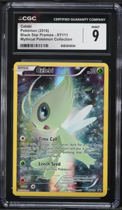 CGC 9 Celebi Full Art Promo Mythical Pokemon Collection 2016 Pokemon Card #XY111 - Image 1