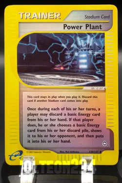 Pokemon TCG Card - Power Plant 139/147 Aquapolis Reverse Holo Vintage E-Reader - Image 1
