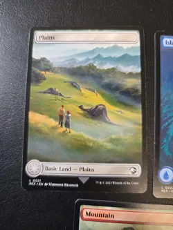 MTG Jurassic World Double Sided Full Art Basic Lands Set (5 Cards) - Image 2