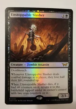 Mtg Duskmourn Unstoppable Slasher 0294 NM Foil - Image 1