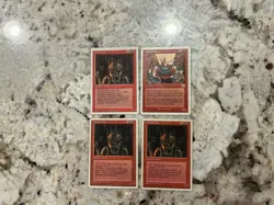 Mtg Goblin King x4 - Magic the Gathering Goblin King Playset Played-HP - Image 1