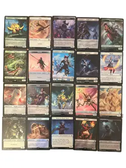 MTG Foil Tokens Mixed Sets Double-Sided Lot 20 NM+ Assorted - Image 1