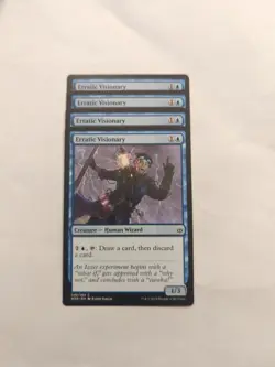 (4) Erratic Visionary *PLAYSET* War of the Spark Regular NM MTG - Image 1