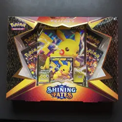 Pokemon - Shining Fates Pikachu V Box - Brand New & Sealed - Damaged Box - Image 1