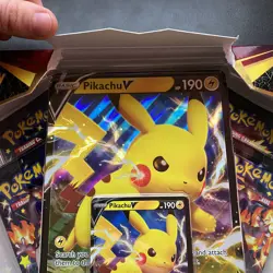 Pokemon - Shining Fates Pikachu V Box - Brand New & Sealed - Damaged Box - Image 2