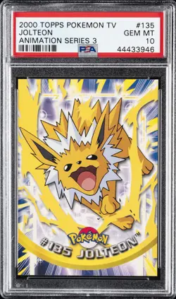 2000 TOPPS POKEMON TV ANIMATION SER 3 #135 JOLTEON PSA 10 - Image 1