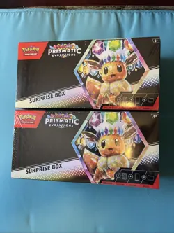 2 X Pokemon TCG Scarlet & Violet Prismatic Evolutions Surprise Box In Hand - Image 2