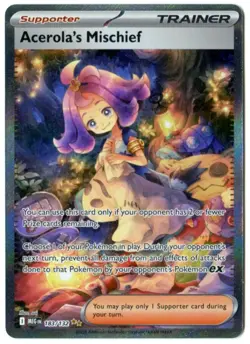 Pokemon Acerola's Mischief Full Art Trainer Pokemon Mega Evolution 183/132 NM - Image 1