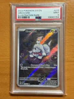 Pokemon TCG Scarlet Violet Base Set Greavard 214/198 Illustration Rare PSA 9 - Image 1