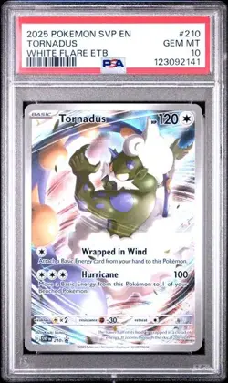 Pokemon - Tornadus - SVP 210 - BLACK STAR PROMO - White Flare ETB - PSA 10 - Image 1