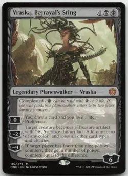 MTG Vraska, Betrayal's Sting M Phyrexia: All Will Be One 115 LP - Image 1