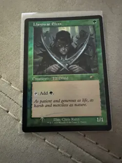 MTG Magic The Gathering Llanowar Elves Foil Retro Frame Promo Commander - Image 1