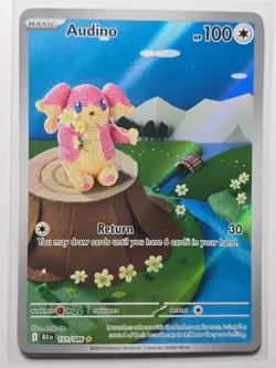 Pokemon TCG Audino 2025 Holo Black Bolt Illustration Rare 151/086 NM - Image 1
