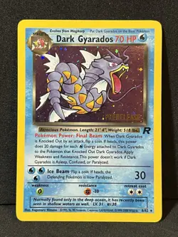 Pokemon TCH Dark Gyarados Prerelease 8/82 WOTC Promo Holo Rare HP - Image 1